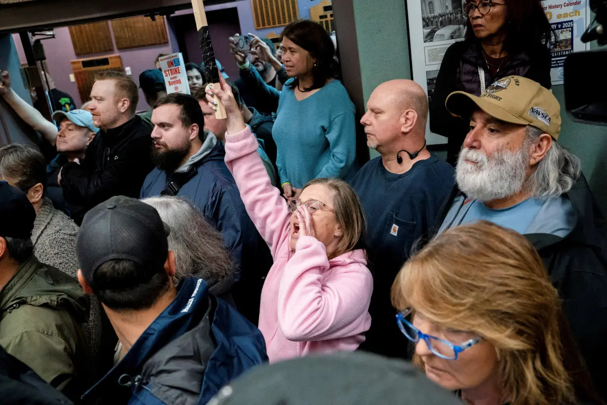 Boeing workers rally during ongoing strike in Seattle