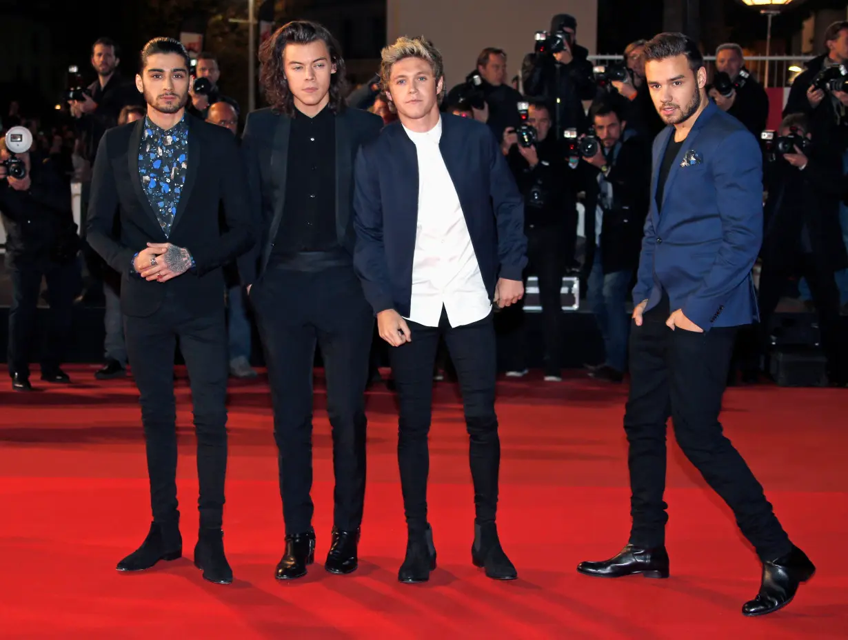 British boy band One Direction arrive for the NRJ Music Awards ceremony at the Festival Palace in Cannes