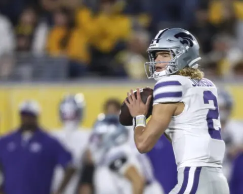 Avery Johnson throws for 3 TDs, Kansas State beats West Virginia 45-18 in road Big 12 test