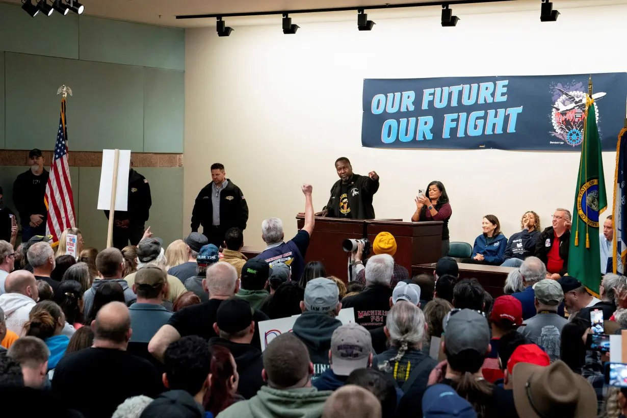 Boeing workers rally during ongoing strike in Seattle