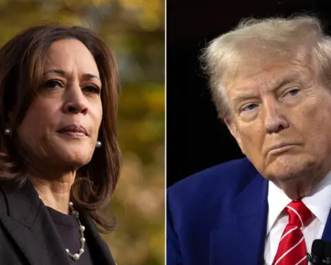 As Harris turns 60, Democrats cast Trump as old and ‘unhinged’