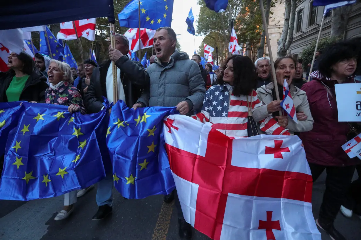 Georgian opposition holds final rally before general election