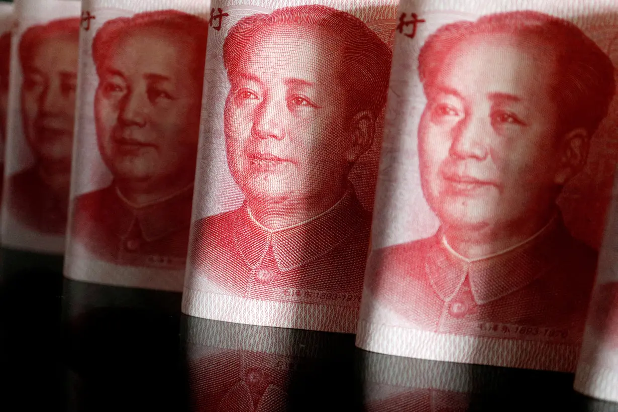 FILE PHOTO: Illustration picture of Chinese yuan