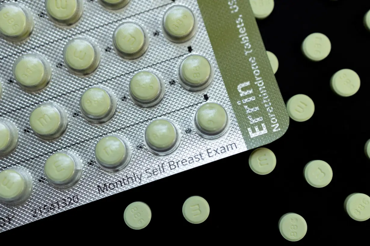 Illustration shows a pack of birth control pills, in Philadelphia