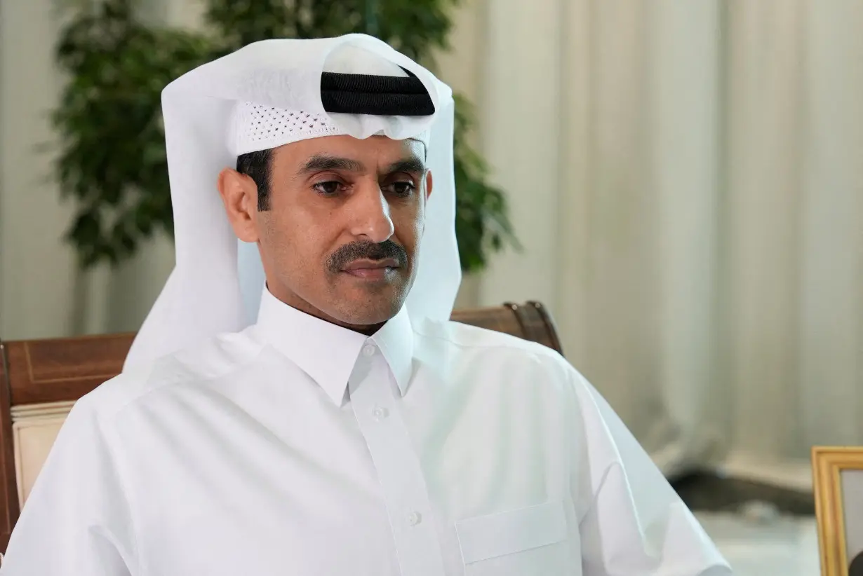 FILE PHOTO: QatarEnergy CEO and Qatar's Minister of Energy Saad al-Kaabi sits during a private interview with Reuters, in Doha