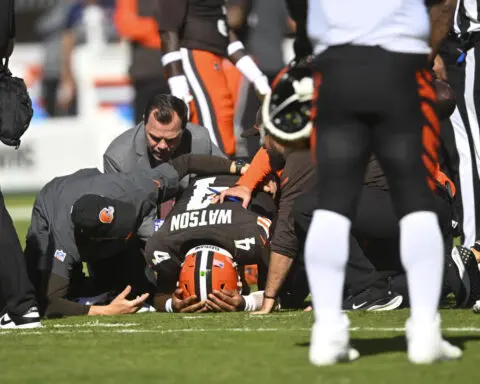 Deshaun Watson's season is ended by a ruptured Achilles tendon. Browns say QB will have surgery