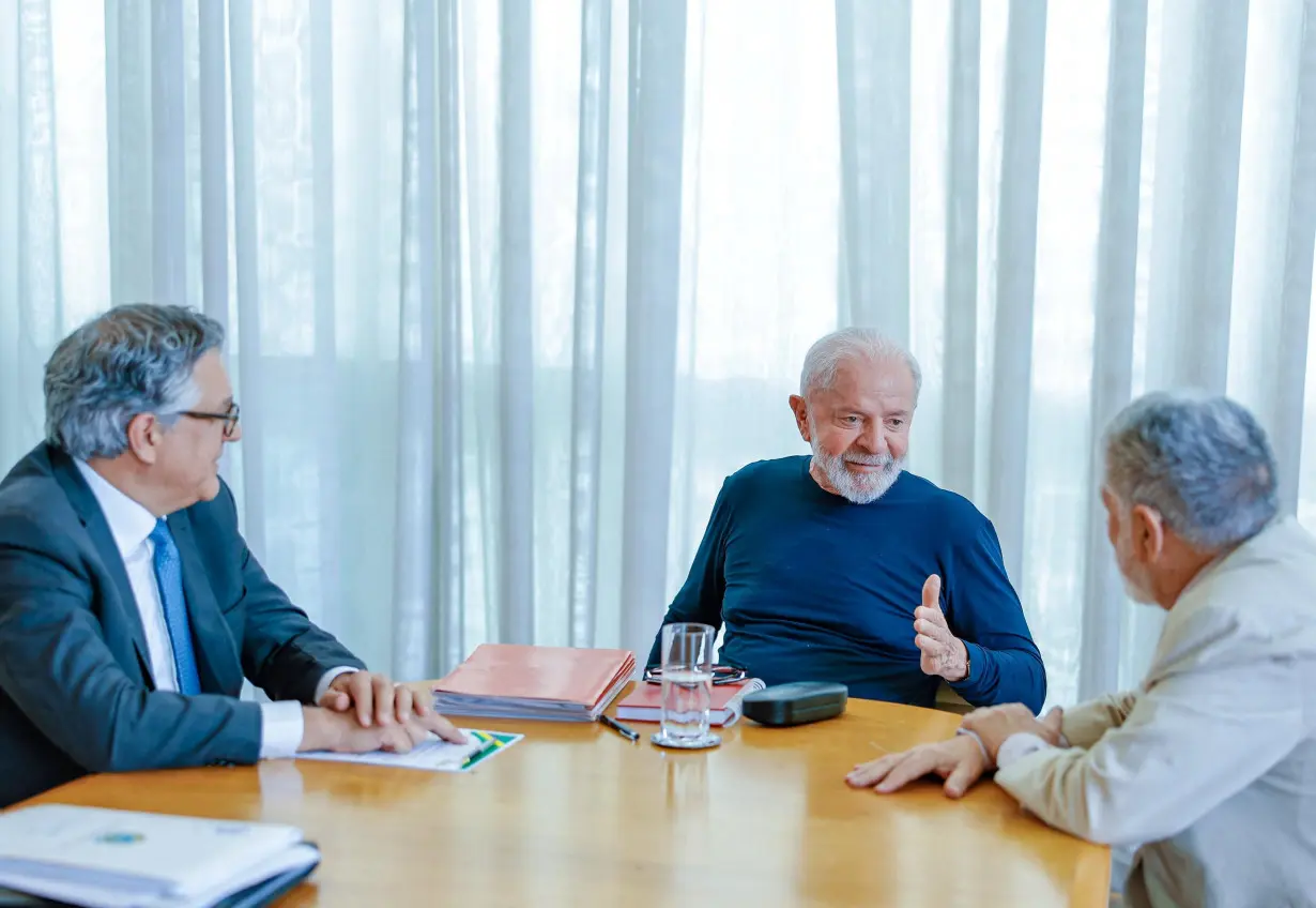 Brazil's Lula meets with meets with Institutional Relations Minister Alexandre Padilha and top foreign policy adviser Celso Amorim after head injury