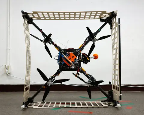 South Korea team showcases drone that serves as 'flying shopping cart'