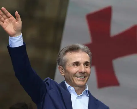 Georgia's shark-owning billionaire tells voters: Don't risk war with Russia