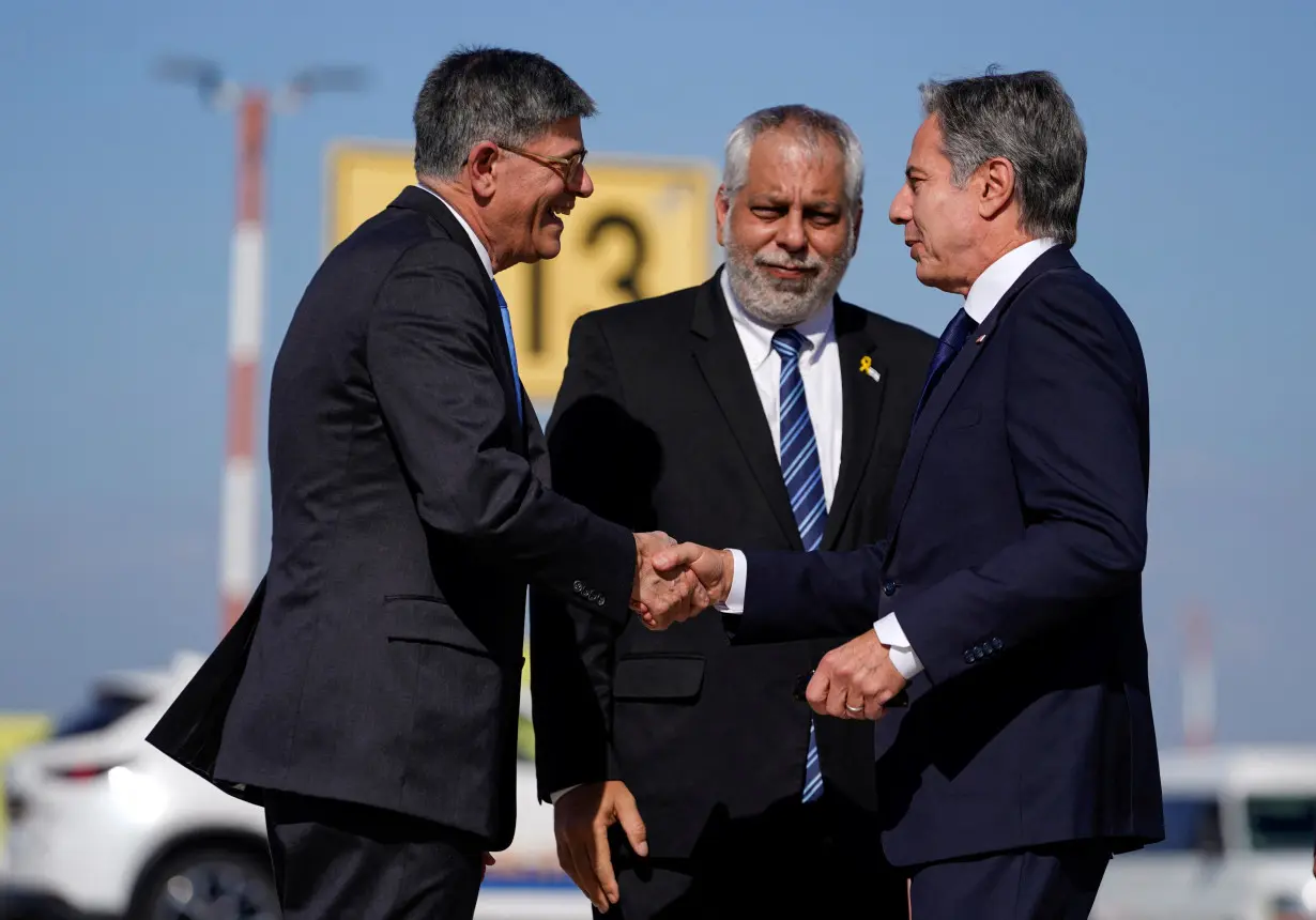 U.S. Secretary of State Antony Blinken arrives in Tel Aviv