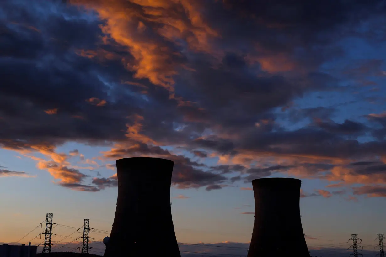 FILE PHOTO: The Three Mile Island Nuclear power plant is seen at sunset in Middletown, Pennsylvania