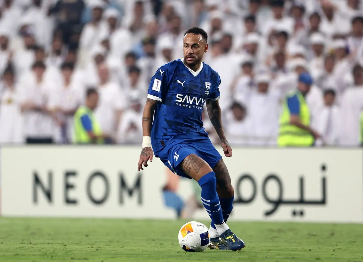 Neymar controls the ball during the AFC Champions League Elite match between Al Ain and Al-Hilal on October 21.