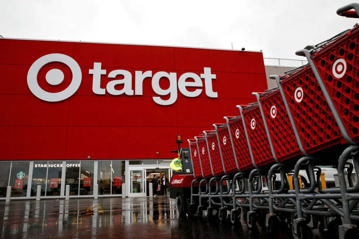 FILE PHOTO: Shoping carts are wheeled outside a Target Store during Black Friday sales in Brooklyn, New York