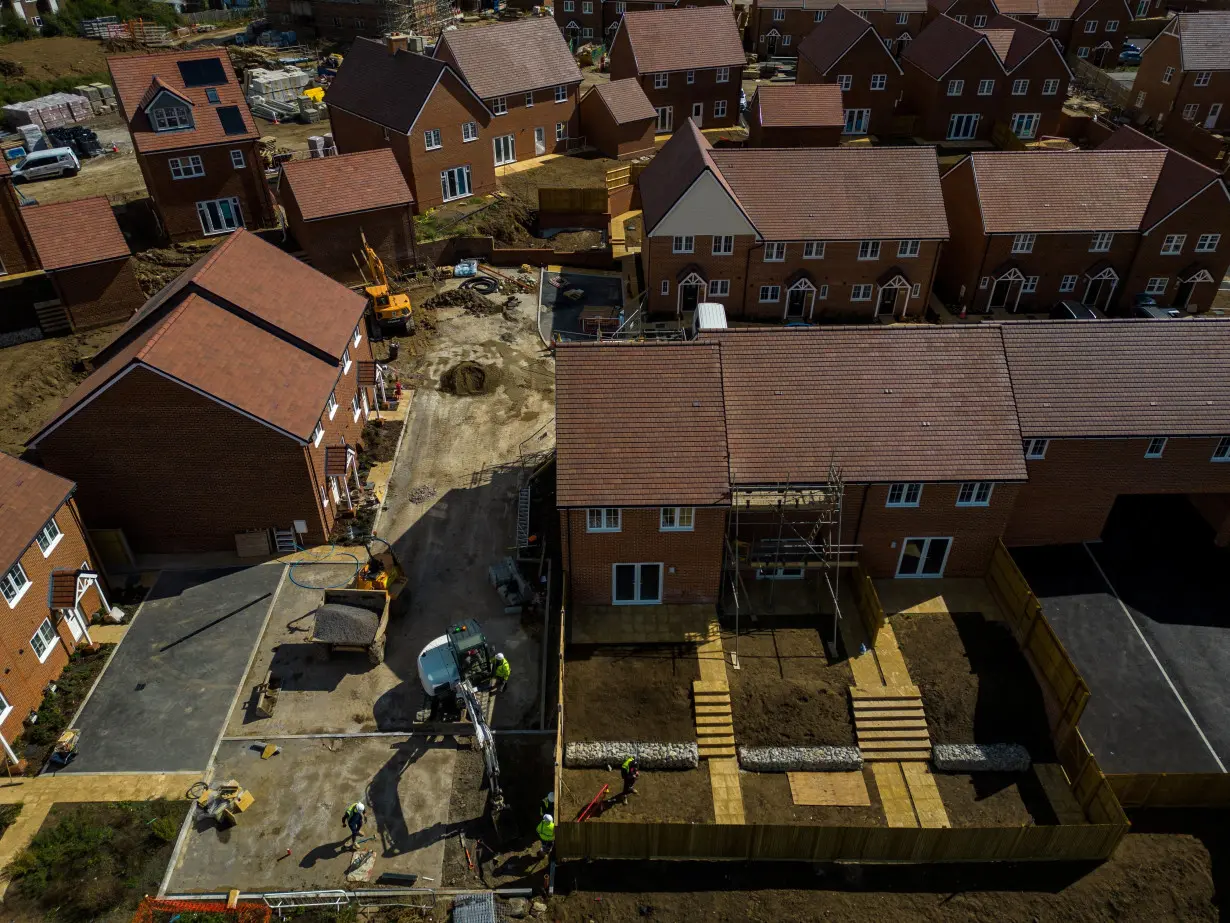 Housing developments as UK government aims to build 1.5 million new homes