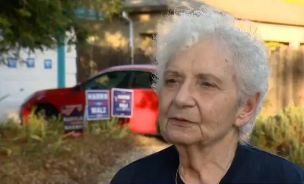 'He really has no right': Woman raises concerns after delivery man left opposing political signs on her lawn