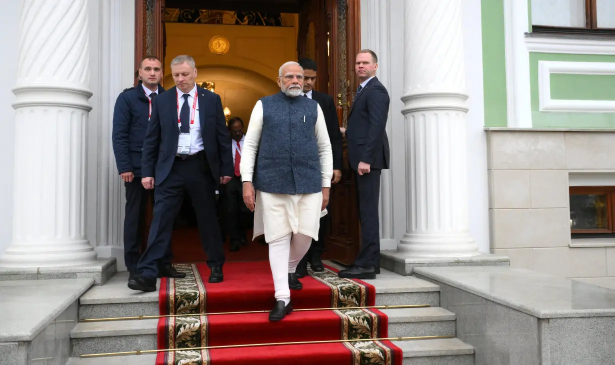 Russian President Vladimir Putin meets with Indian Prime Minister Narendra Modi in Kazan