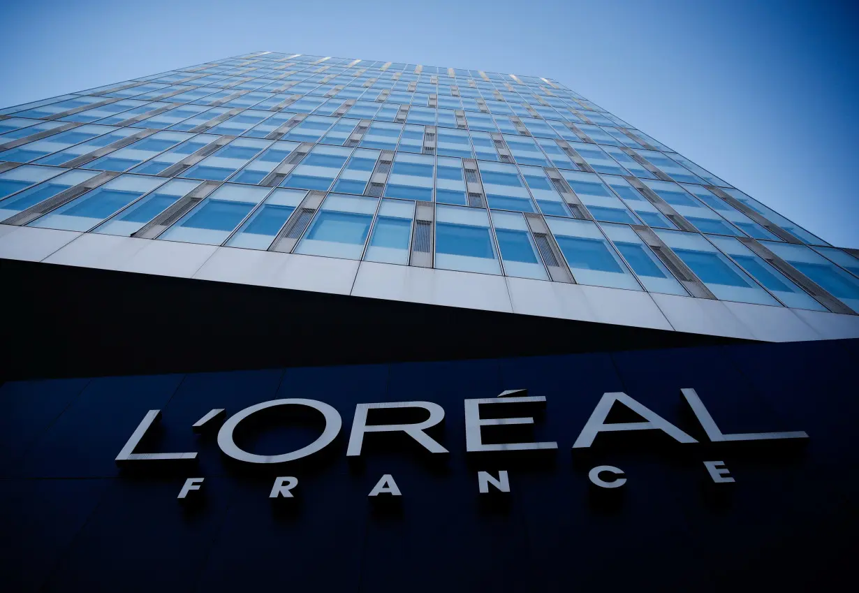 The logo of French cosmetics group L'Oreal in the western Paris suburb of Levallois-Perret