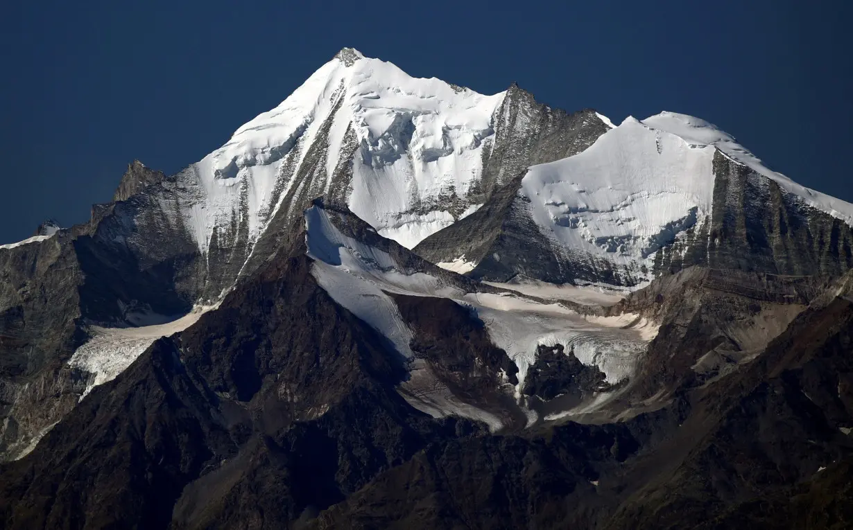 FILE PHOTO: The mountains Brunegghorn, Bishorn and Weisshorn are pictured from Belalp