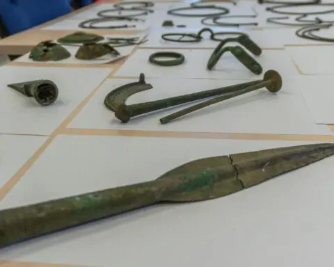 Polish police investigating after treasure trove of Bronze Age artifacts mysteriously surfaces