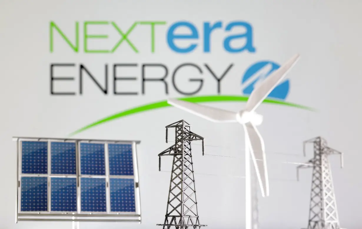 Illustration shows NextEra Energy logo