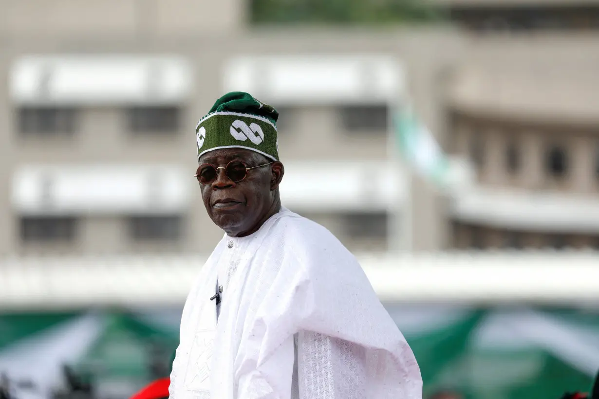 FILE PHOTO: Nigeria's President Bola Tinubu looks on after his swearing-in ceremony in Abuja