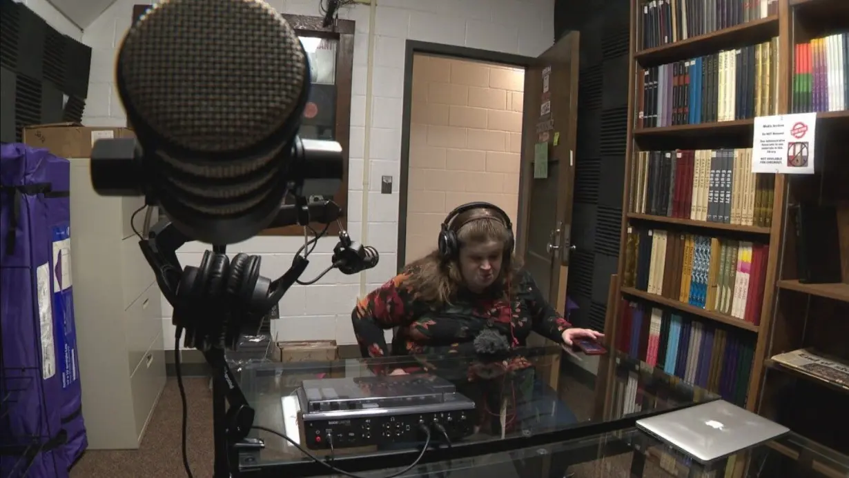 She's a blind woman who runs her own radio shows. She's sharing her journey so far