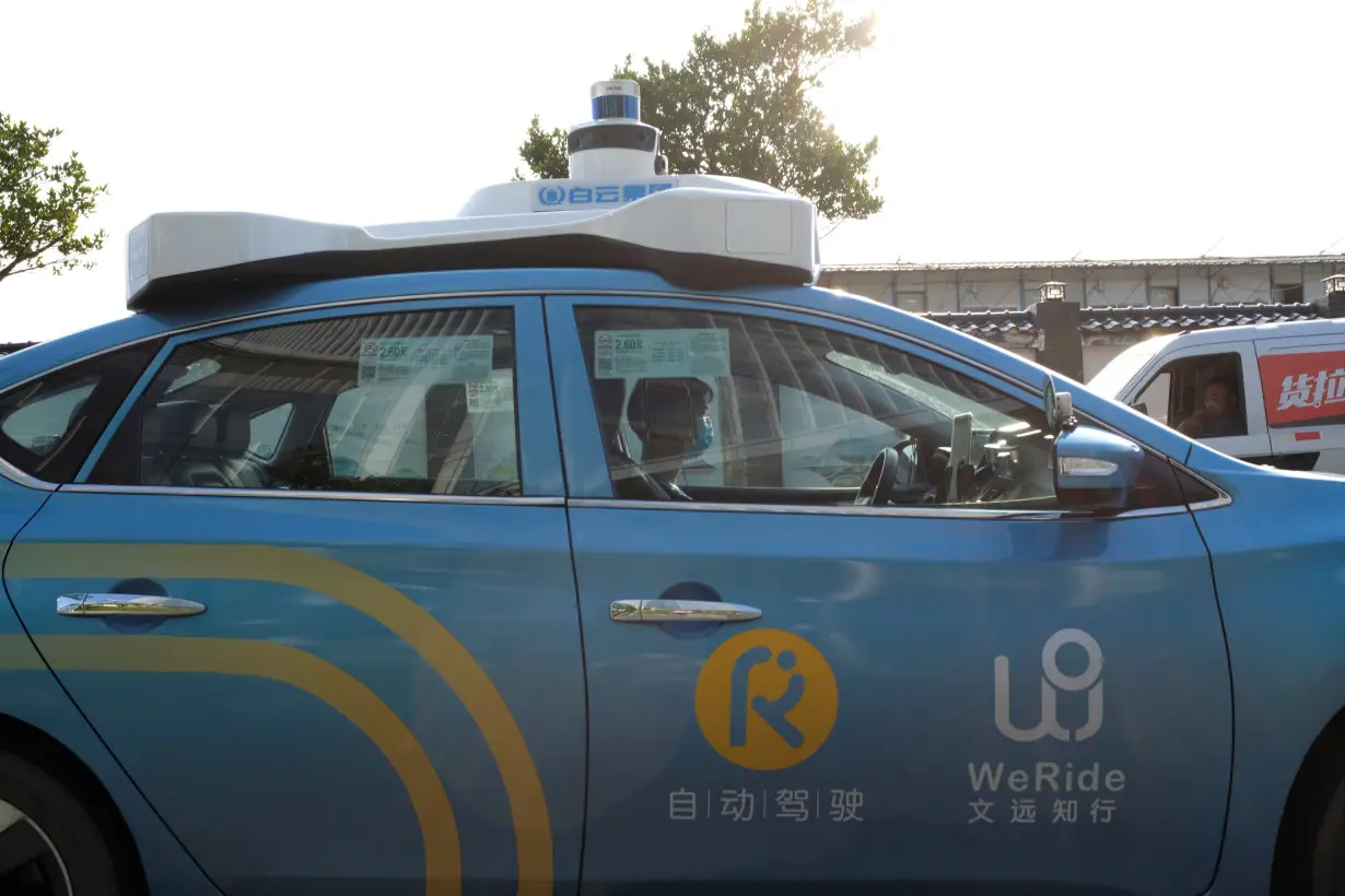 WeRide autonomous taxi is seen in Guangzhou