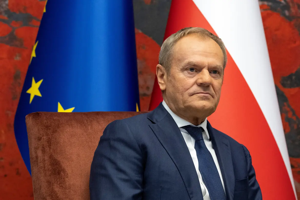 Poland's Prime Minister Donald Tusk visits Serbia