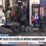 Trump tells group of men in Bronx barbershop 'we were born the same way'