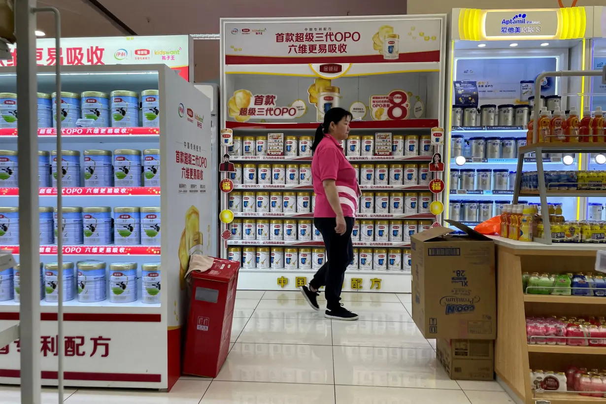 FILE PHOTO: Baby formula are pictured at a supermarket in Shanghai