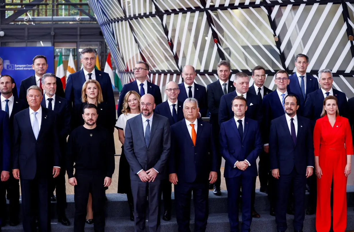 FILE PHOTO: EU leaders hold a summit in Brussels