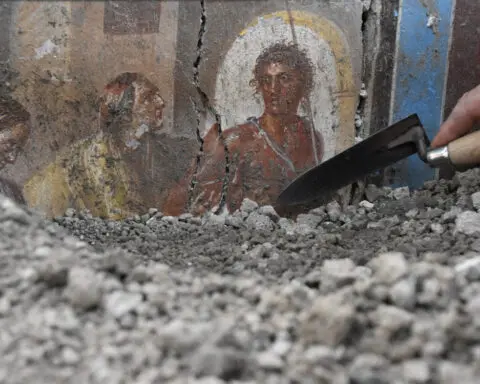 Ancient Pompeii site uncovers tiny house with exquisite frescoes