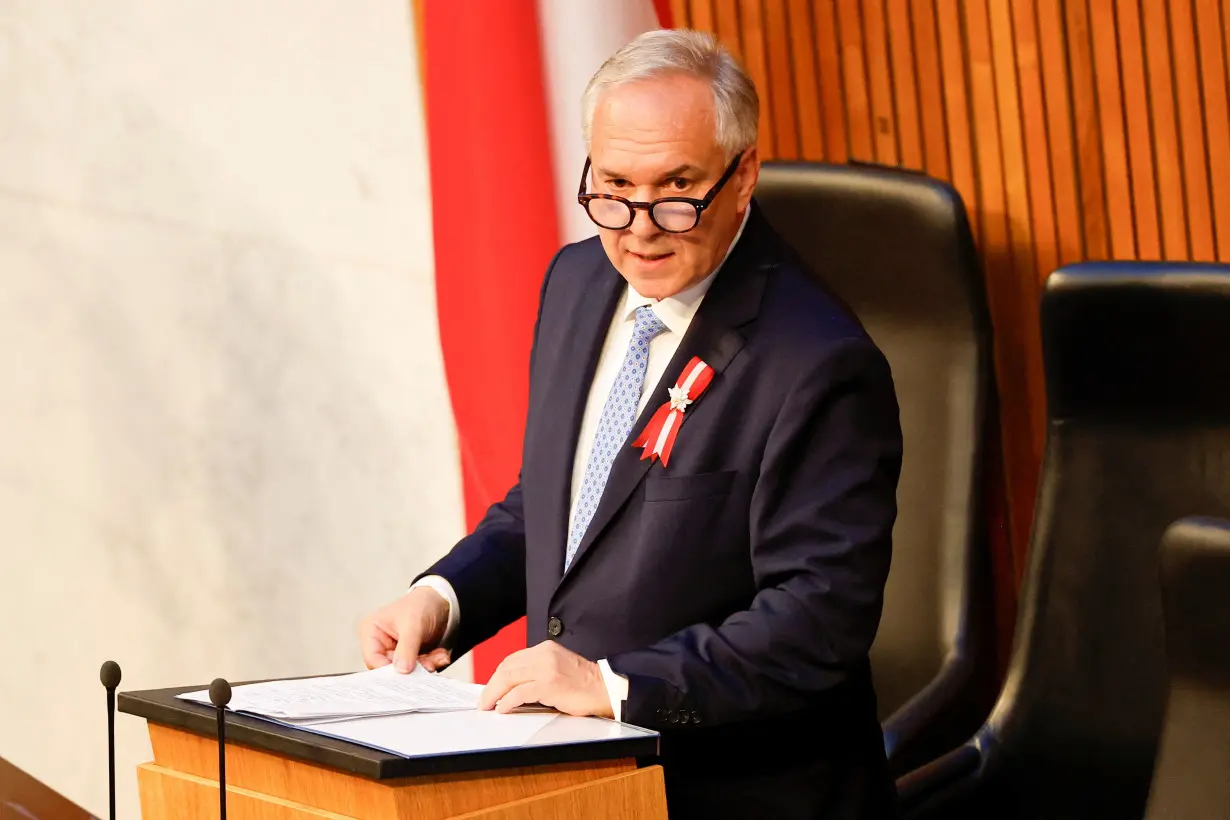 Opening of Austria's newly elected parliament