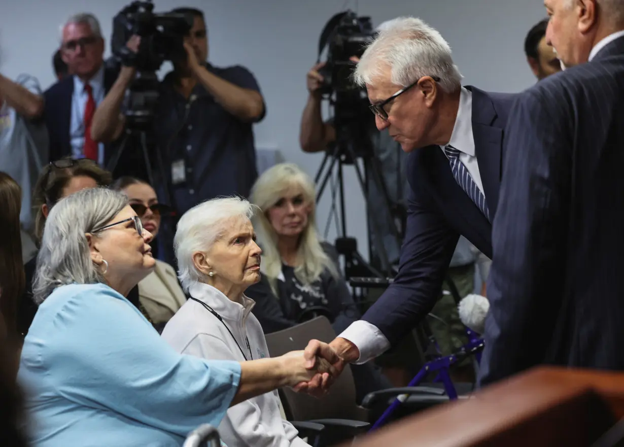 Los Angeles County District Attorney Gascon speaks during a news conference to announce a decision in the case of brothers Menendez, in Los Angeles