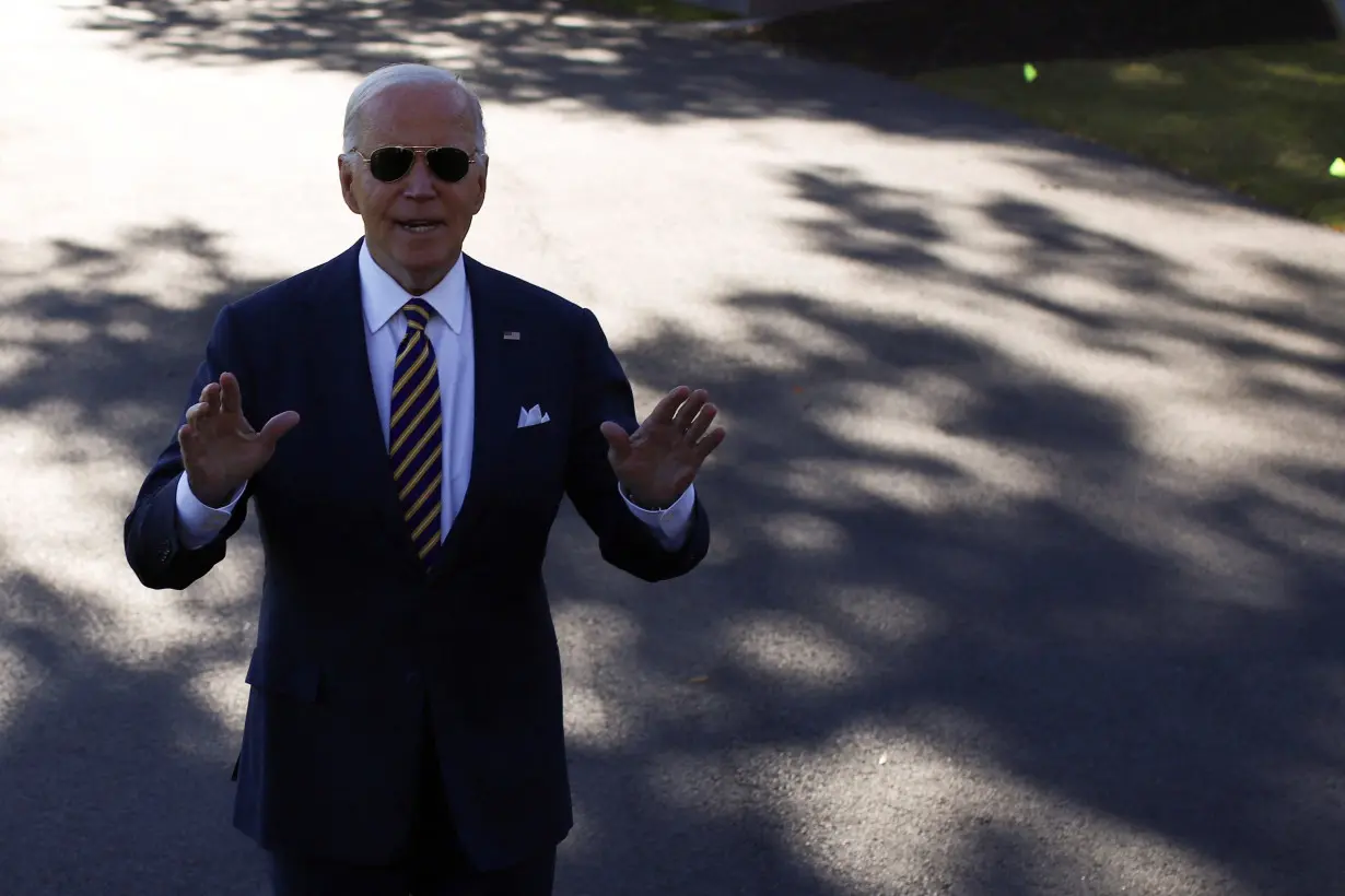 U.S. President Joe Biden departs for Phoenix