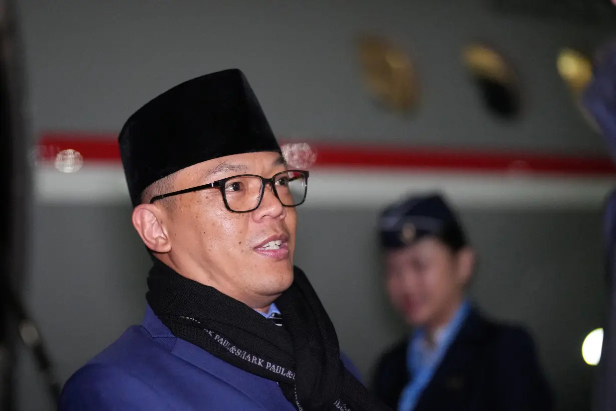 Indonesia's Foreign Minister Sugiono arrives for the BRICS Summit in Kazan