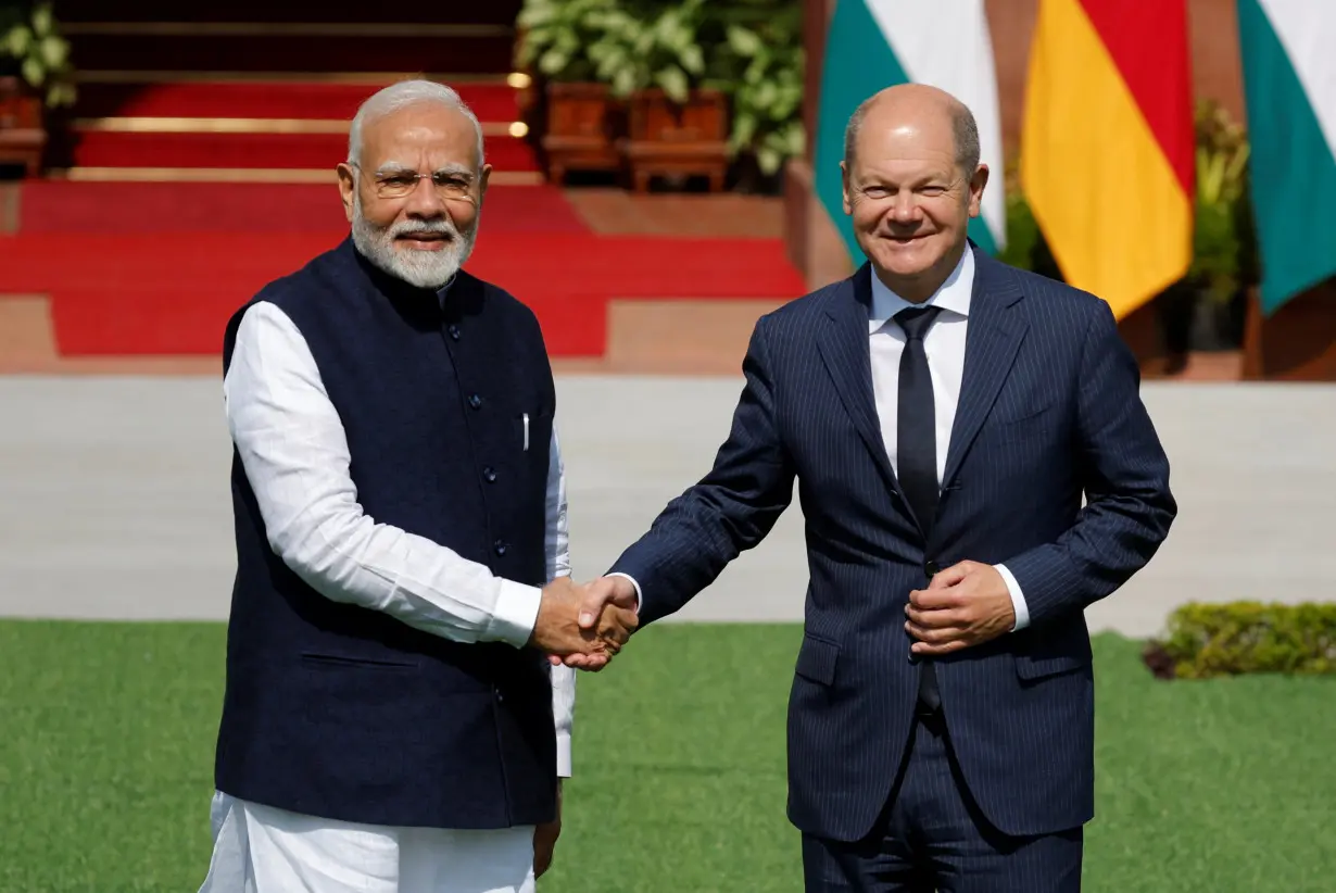 German Chancellor Olaf Scholz visits India