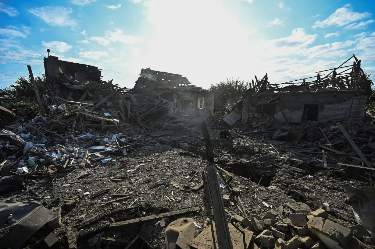 Aftermath of a Russian air strike in Zaporizhzhia