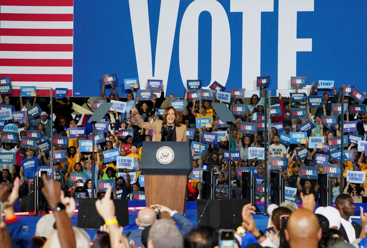 Democratic presidential nominee U.S. Vice President Kamala Harris campaigns in Georgia