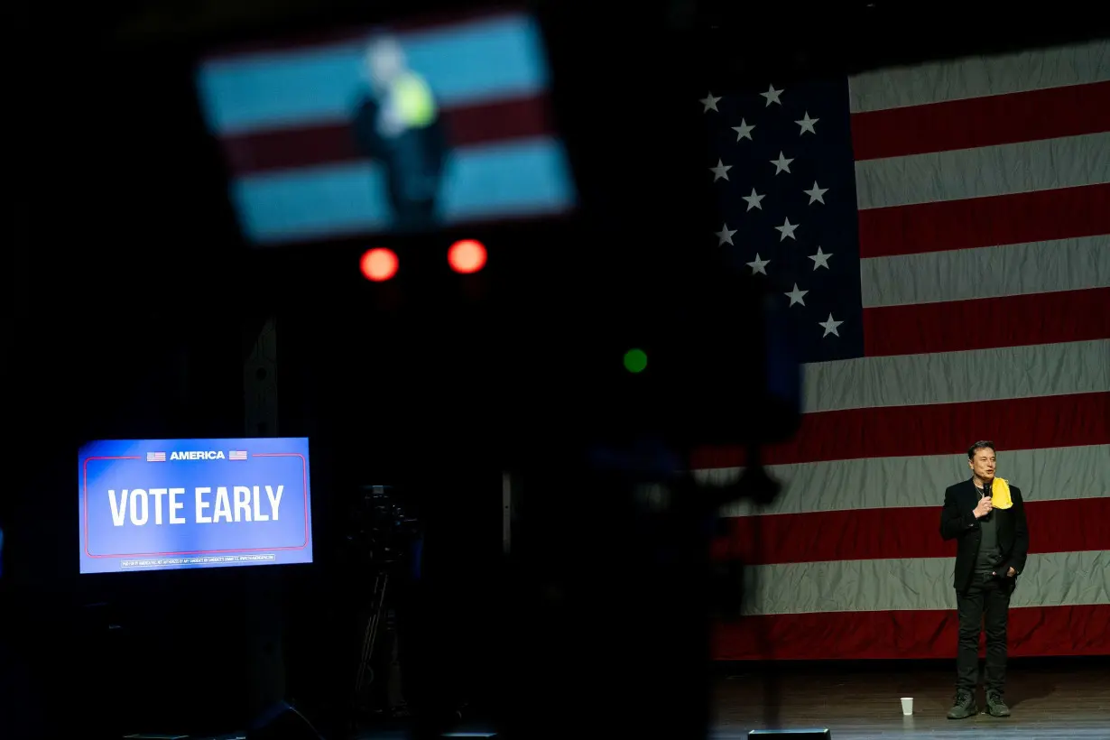 Tesla CEO Elon Musk speaks at a town hall in Pittsburgh on October 20.