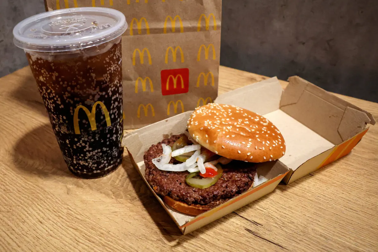 FILE PHOTO: Illustration picture of McDonald's Quarter Pounder hamburger in New York