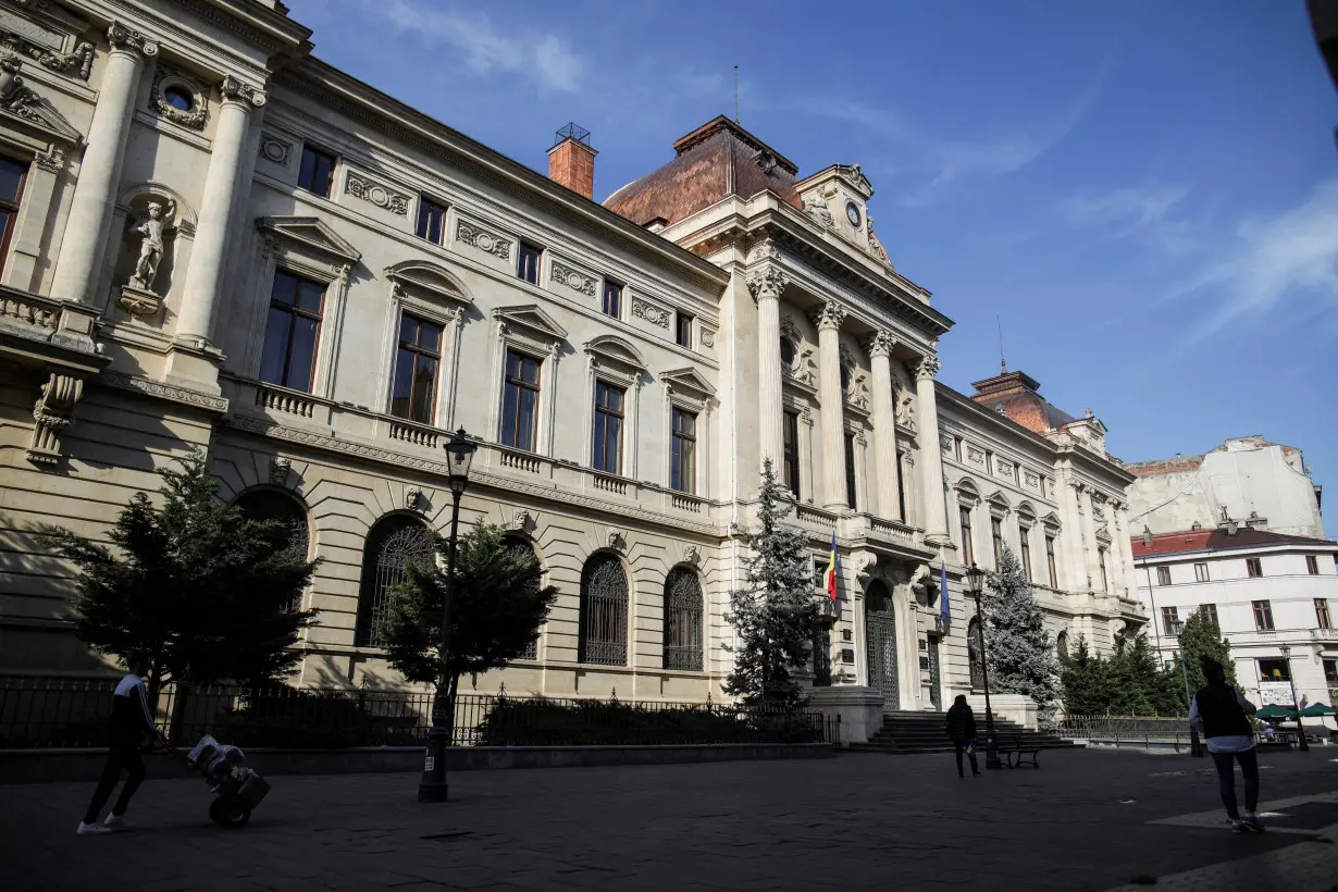 FILE PHOTO: General view of the National Bank of Romania