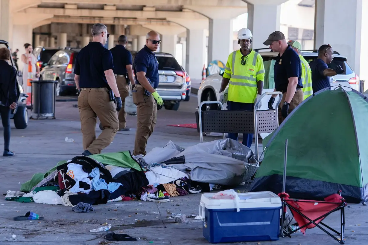 Louisiana Gov. forces removal of New Orleans homeless encampment ahead of Taylor Swift concerts this weekend