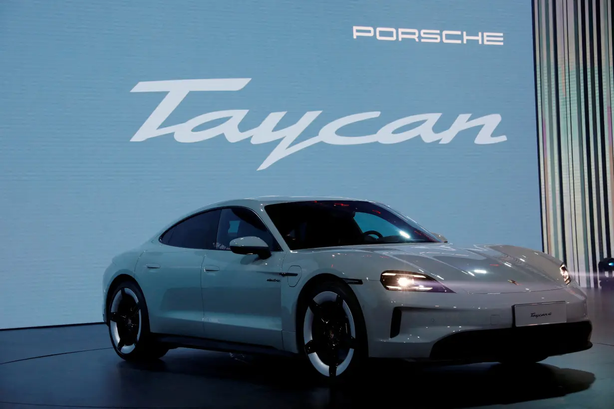 FILE PHOTO: Porsche Taycan EV in Beijing