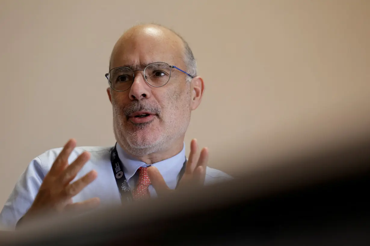 Director of the International Monetary Fund (IMF) Western Hemisphere Department Rodrigo Valdes speaks during an interview with Reuters