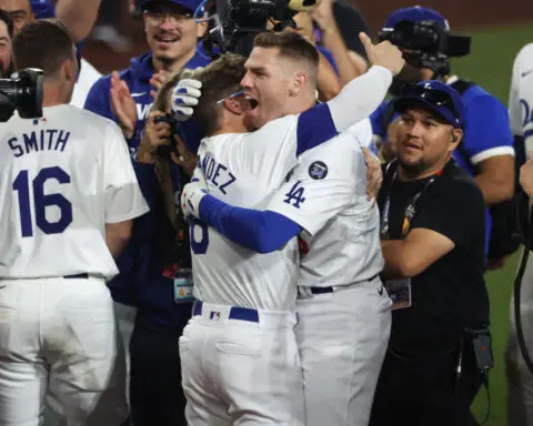 Los Angeles Dodgers survive late comeback attempt by New York Yankees to take 2-0 lead in World Series