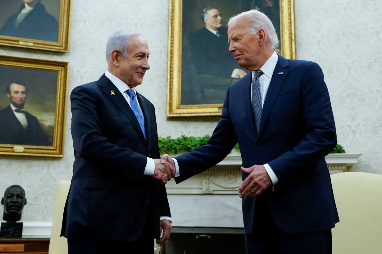 U.S. President Biden meets with Israeli PM Netanyahu at the White House in Washington