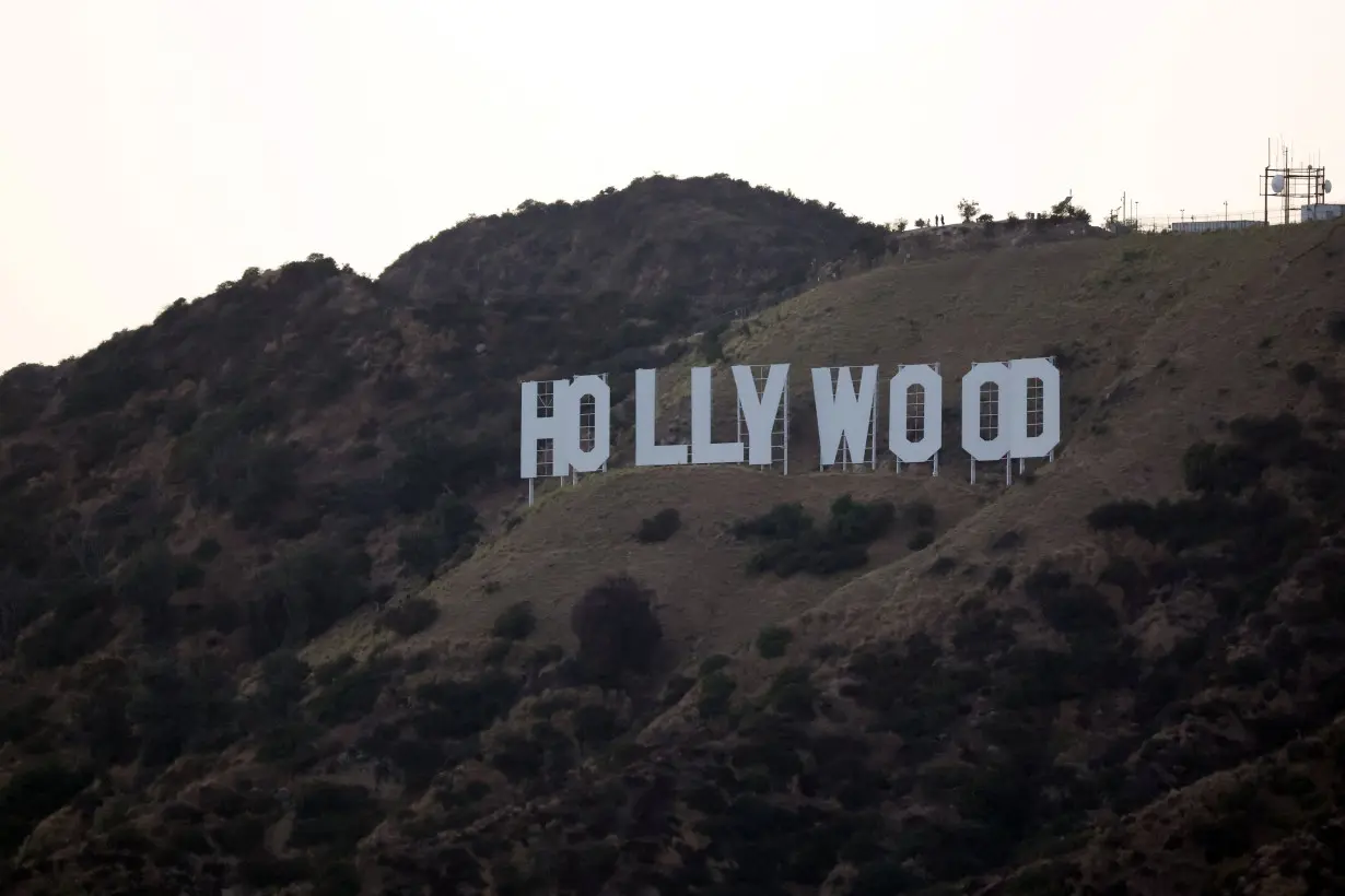 The iconic Hollywood Sign is pictured in Los Angeles