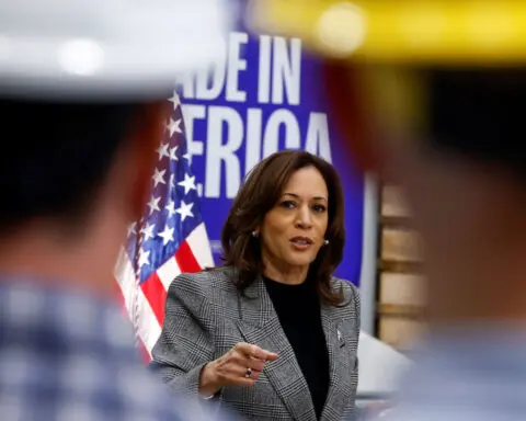 ‘Fixated on his grievances’: Kamala Harris reacts to Donald Trump’s rally