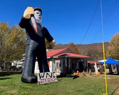 Despite setbacks, Waynesville man vows to bring Halloween joy to community post-Helene